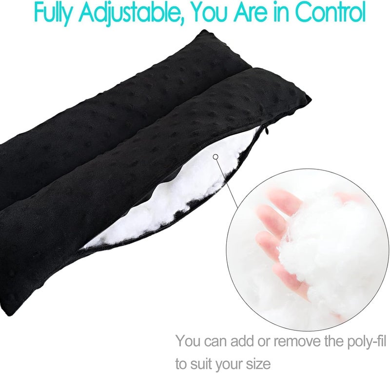 HapiPoppy Hysterectomy Pillow Abdominal Post Surgery Pillows with Pocket Comfort for Ice Heat Packs Tummy Tuck Belly Incision Recovery Seatbelt Gifts Women Patients (Black) - Image 5